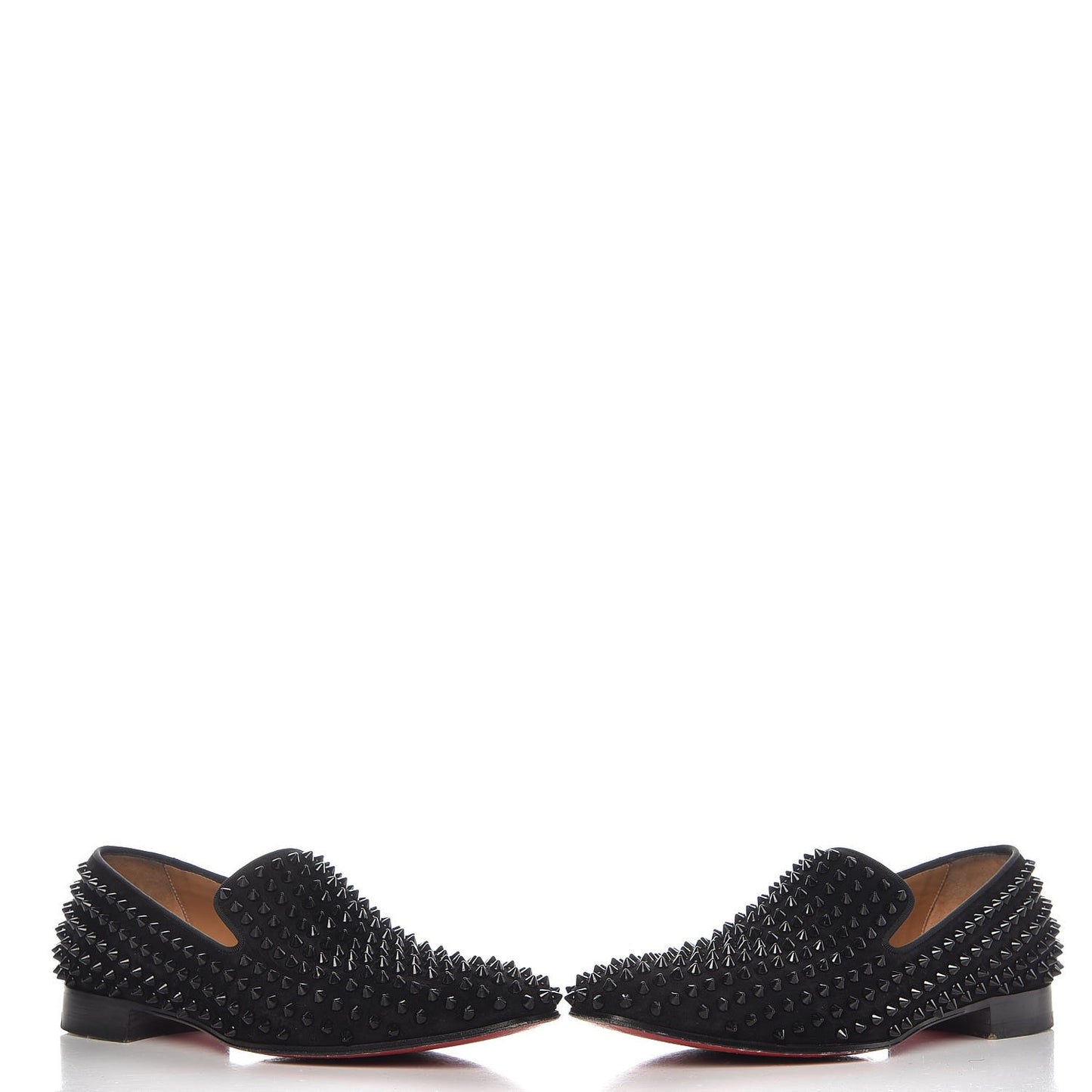 Mens Veau Velours Spikes Dandelion Flat 39.5 Black
