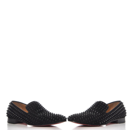 Christian Louboutin Mens Veau Velours Spikes Dandelion Flat 39.5 Black 5 of 9