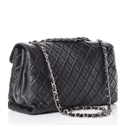 Chanel Lambskin Quilted Jumbo by 4 Flap Black 3 of 9