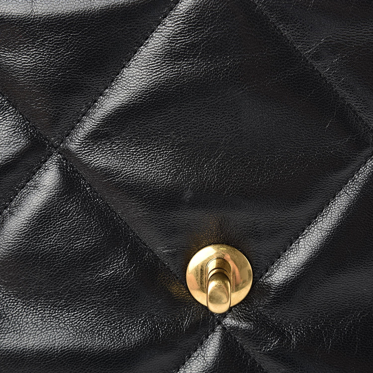 Chanel Goatskin Quilted Large 19 Flap Black 11 of 11