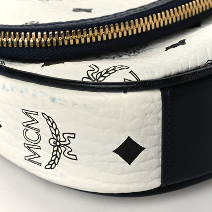 MCM Visetos Mini Heritage Crossbody White Marine 8 of 9