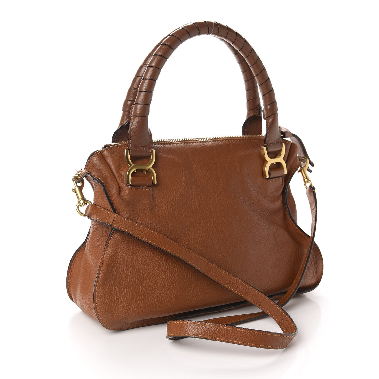 Chloe Calfskin Medium Marcie Satchel Tan 3 of 11