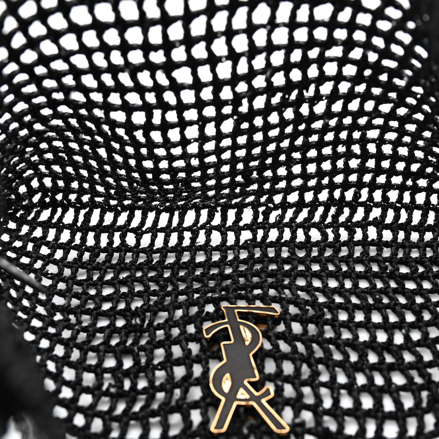 Saint Laurent Raffia Calfskin Oxalis Shoulder Bag Black 5 of 11