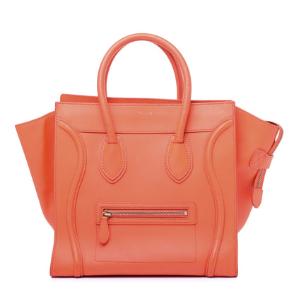 Celine Smooth Calfskin Micro Luggage Fluo Orange 1 of 17