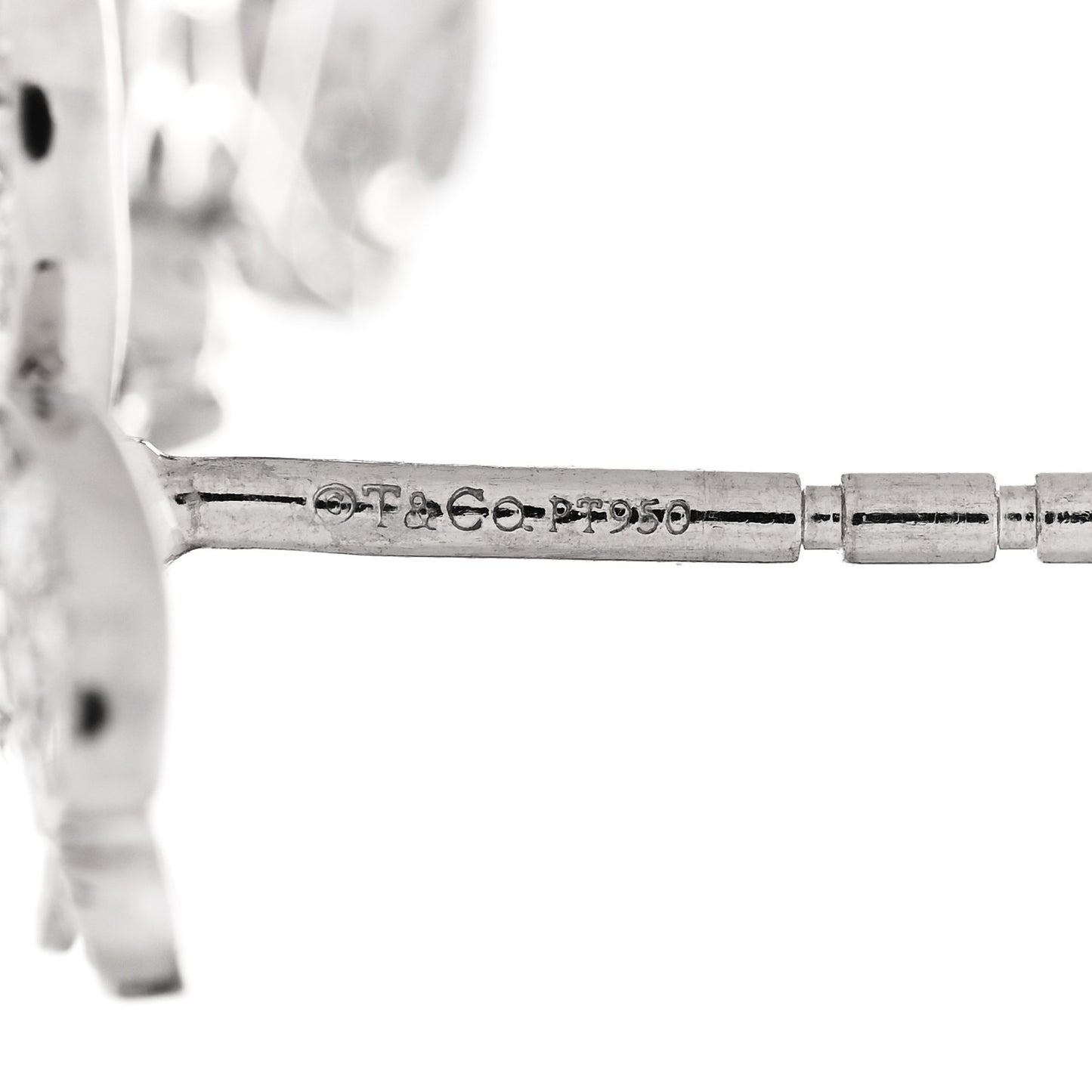 Platinum Diamond Paper Flowers Cluster Drop Earrings