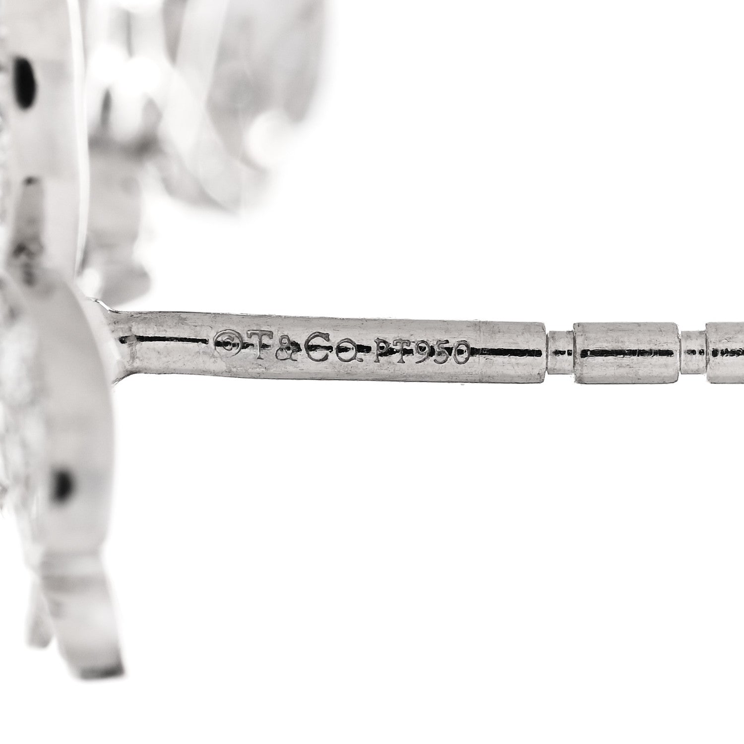 Tiffany Platinum Diamond Paper Flowers Cluster Drop Earrings 4 of 5