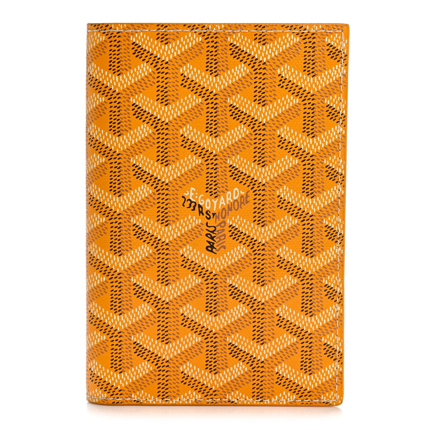 Goyardine Grenelle Passport Wallet Yellow