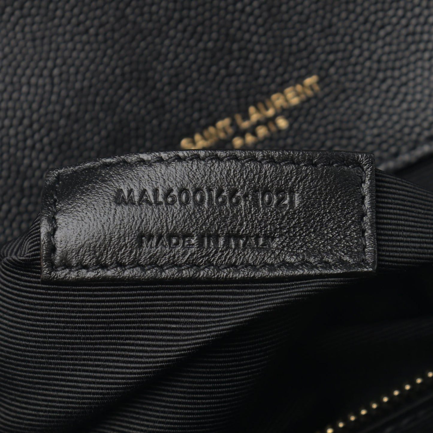 Grain De Poudre Textured Mixed Matelasse Large Triquilt Monogram Satchel Black