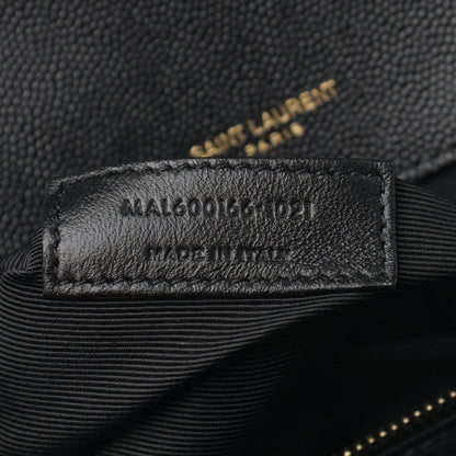 Saint Laurent Grain De Poudre Textured Mixed Matelasse Large Triquilt Monogram Satchel Black 8 of 11