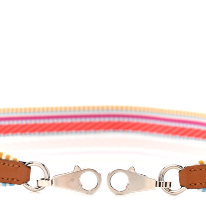 Hermes Toile Swift 25mm Sangle Cavale Shoulder Strap Magnolia Capucine Gold 4 of 4