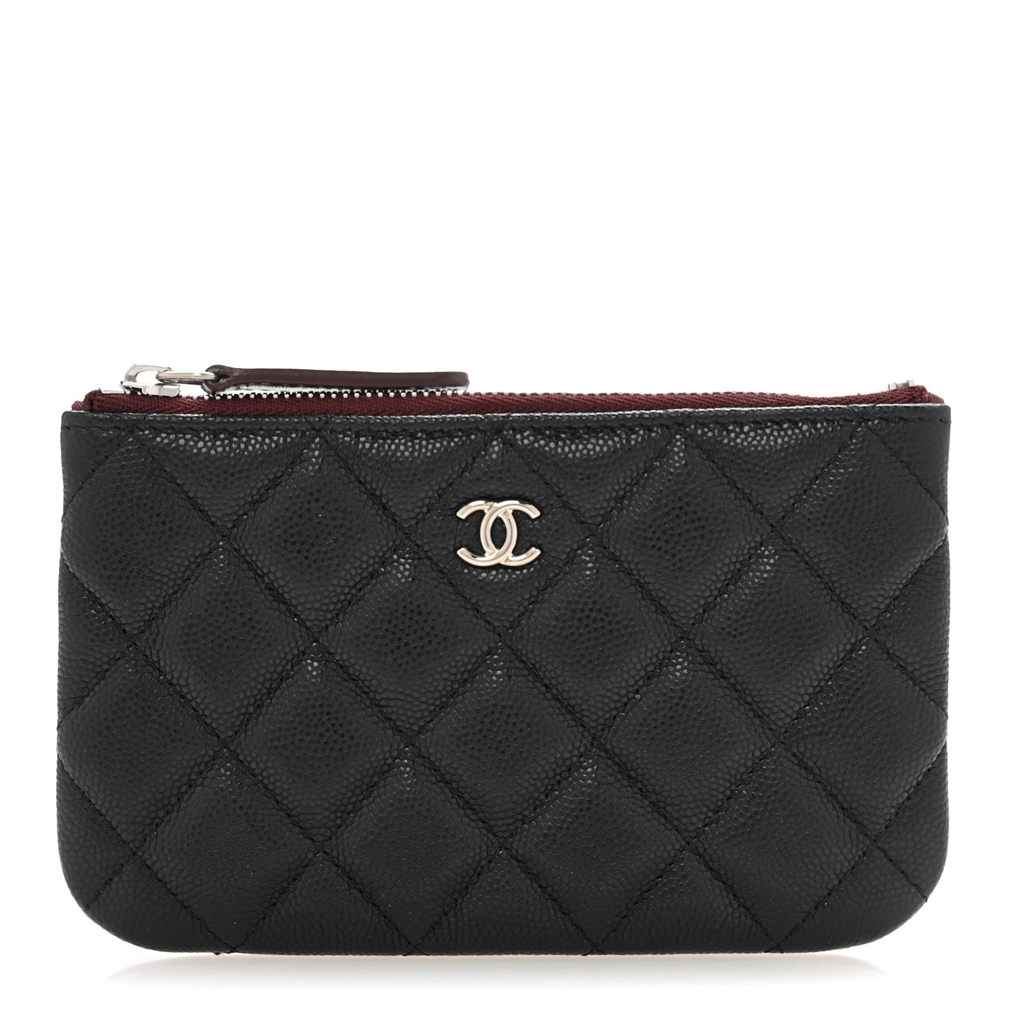 Caviar Quilted Small Pouch Black