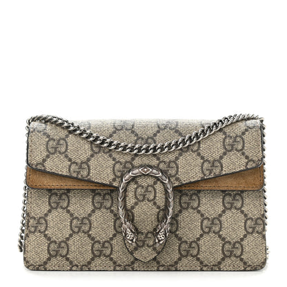 Gucci GG Supreme Monogram Super Mini Dionysus Shoulder Bag Taupe 1 of 11