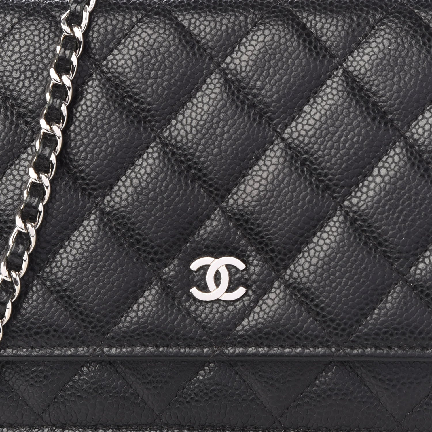 Chanel Caviar Quilted Wallet On Chain WOC Black 10 of 11