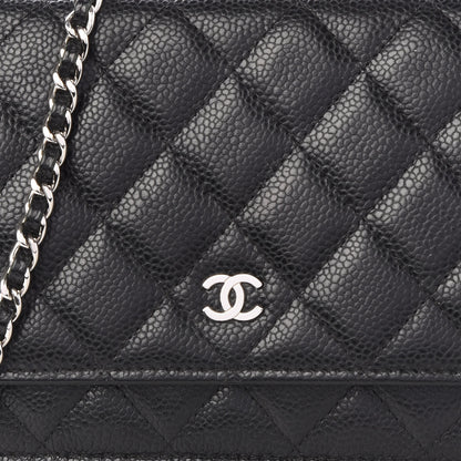 Chanel Caviar Quilted Wallet On Chain WOC Black 10 of 11