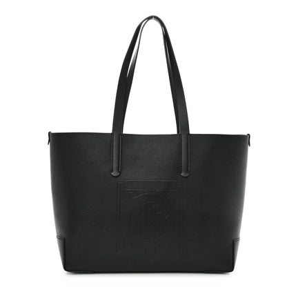 Burberry Calfskin TB Motif Embossed Tote Black 1 of 11