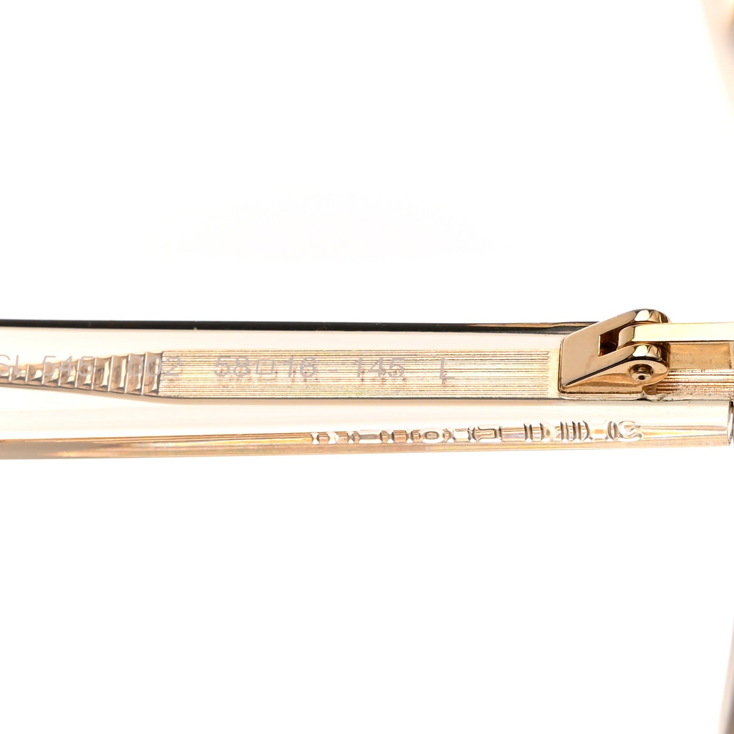Acetate Geometric Aviator Sunglasses SL 545 Transparent Cream Light Gold