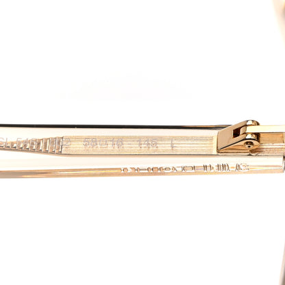Saint Laurent Acetate Geometric Aviator Sunglasses SL 545 Transparent Cream Light Gold 5 of 7