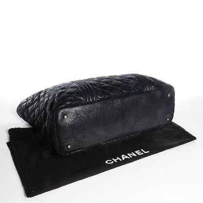 Chanel Goatskin Large Gentle Boy Shopping Tote Black 4 of 7