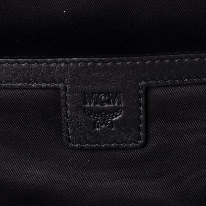 MCM Metallic Visetos Striped Medium Stark Backpack Silver Black 6 of 12