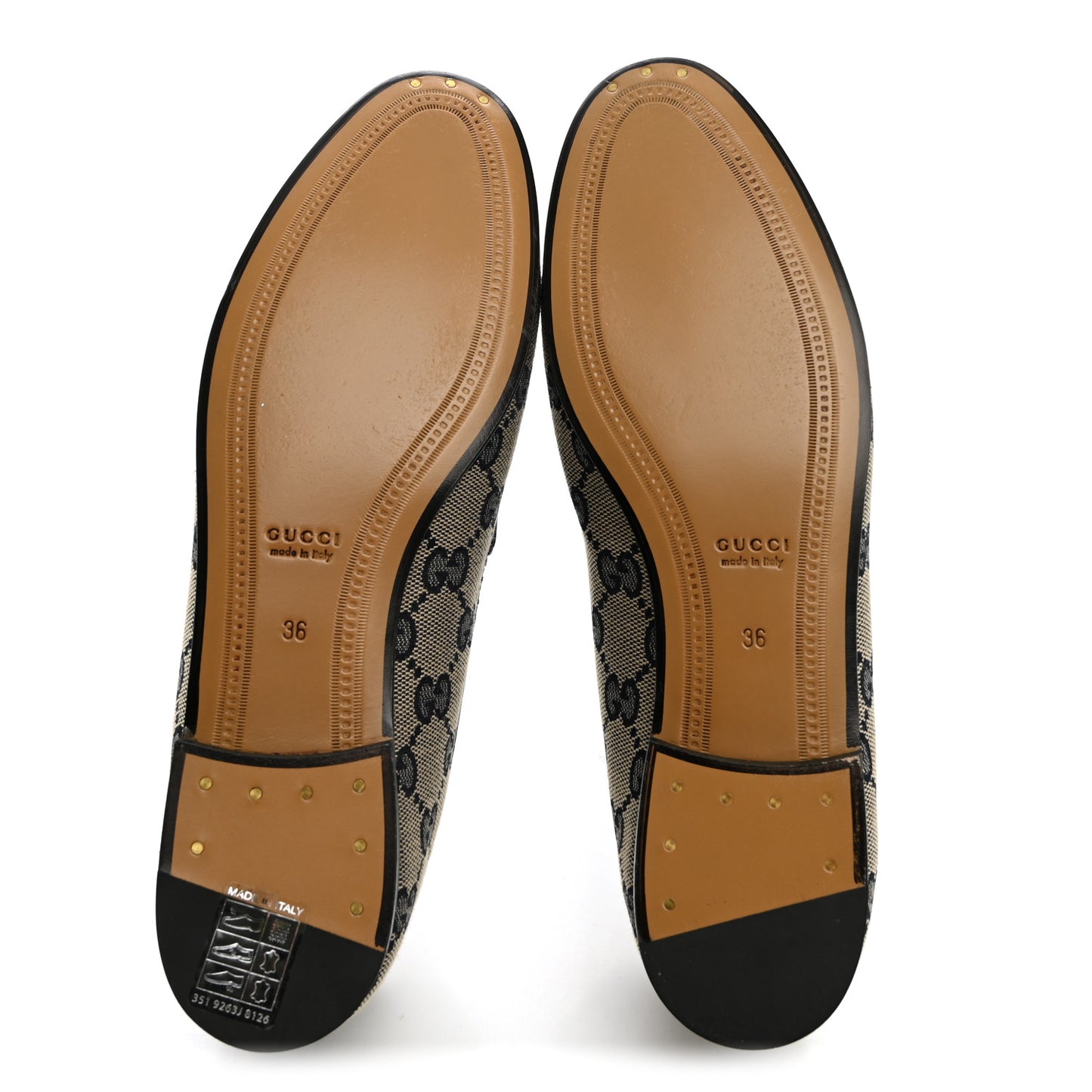 Monogram Malaga Kid Horsebit Womens Jordaan Loafers 36 Beige Blue 36 Beige Blue