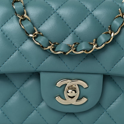 Chanel Lambskin Quilted Mini Rectangular Flap Green 8 of 13