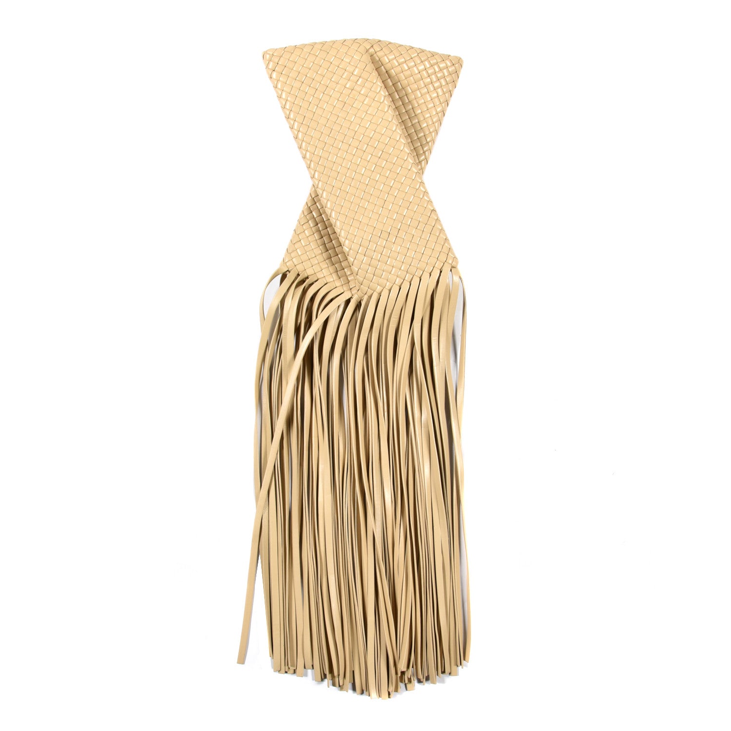 Bottega Veneta Nappa Intrecciato The Fringe Crisscross Bag Porridge 3 of 13