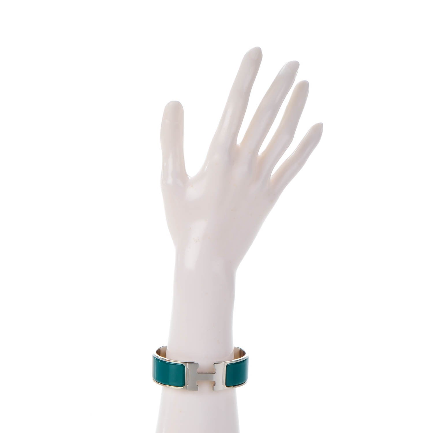 Hermes Enamel Wide Clic Clac H Bracelet GM Veronese 2 of 6