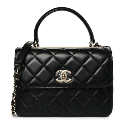 Chanel Lambskin Quilted Small Trendy CC Dual Handle Flap Bag Black 1 of 8