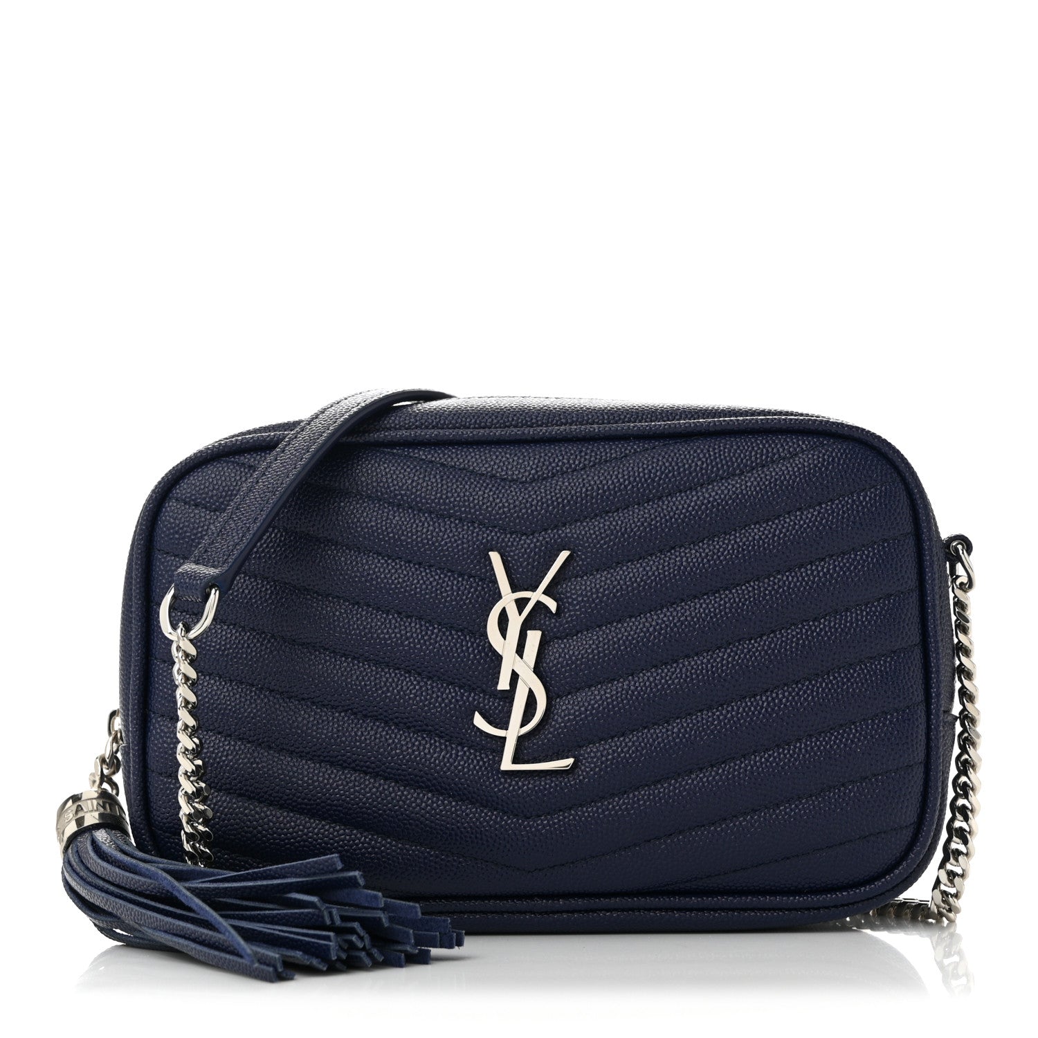 Saint Laurent Grain De Poudre Matelasse Monogram Mini Lou Camera Bag Azure Blue 1 of 11