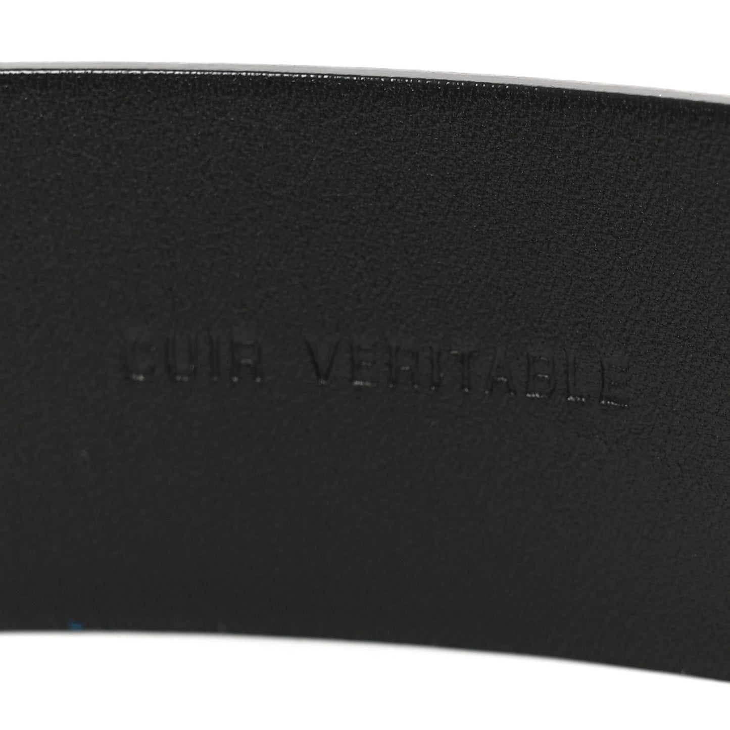 Crumpled Calfskin Pearl CC Belt 105 42 Black