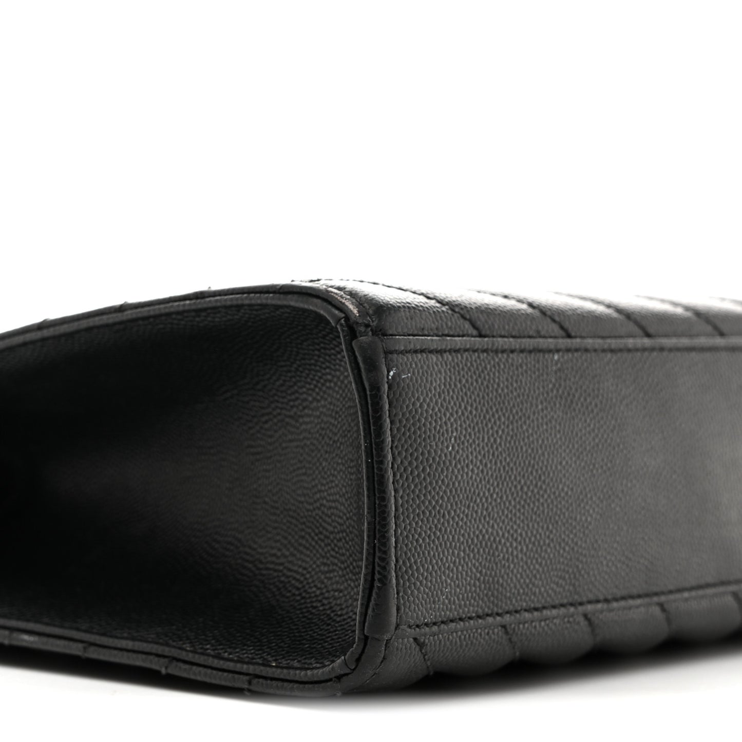 Grain De Poudre Matelasse Chevron Large Monogram Satchel Black