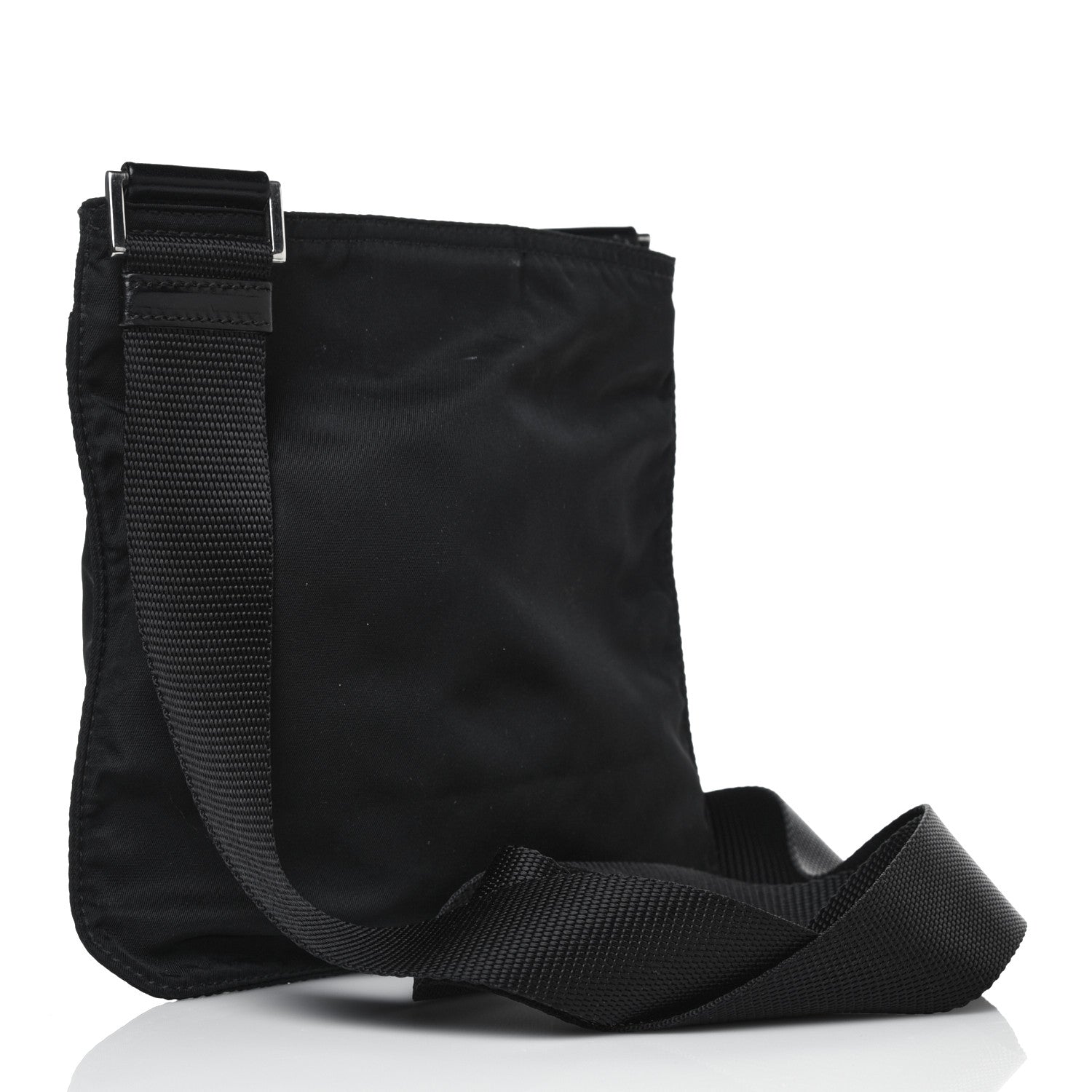Prada Nylon Flat Messenger Bag Black 2 of 10