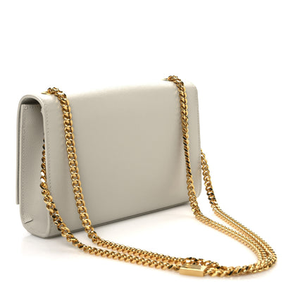 Saint Laurent Grain De Poudre Small Classic Monogram Kate Satchel Crema Soft 3 of 9