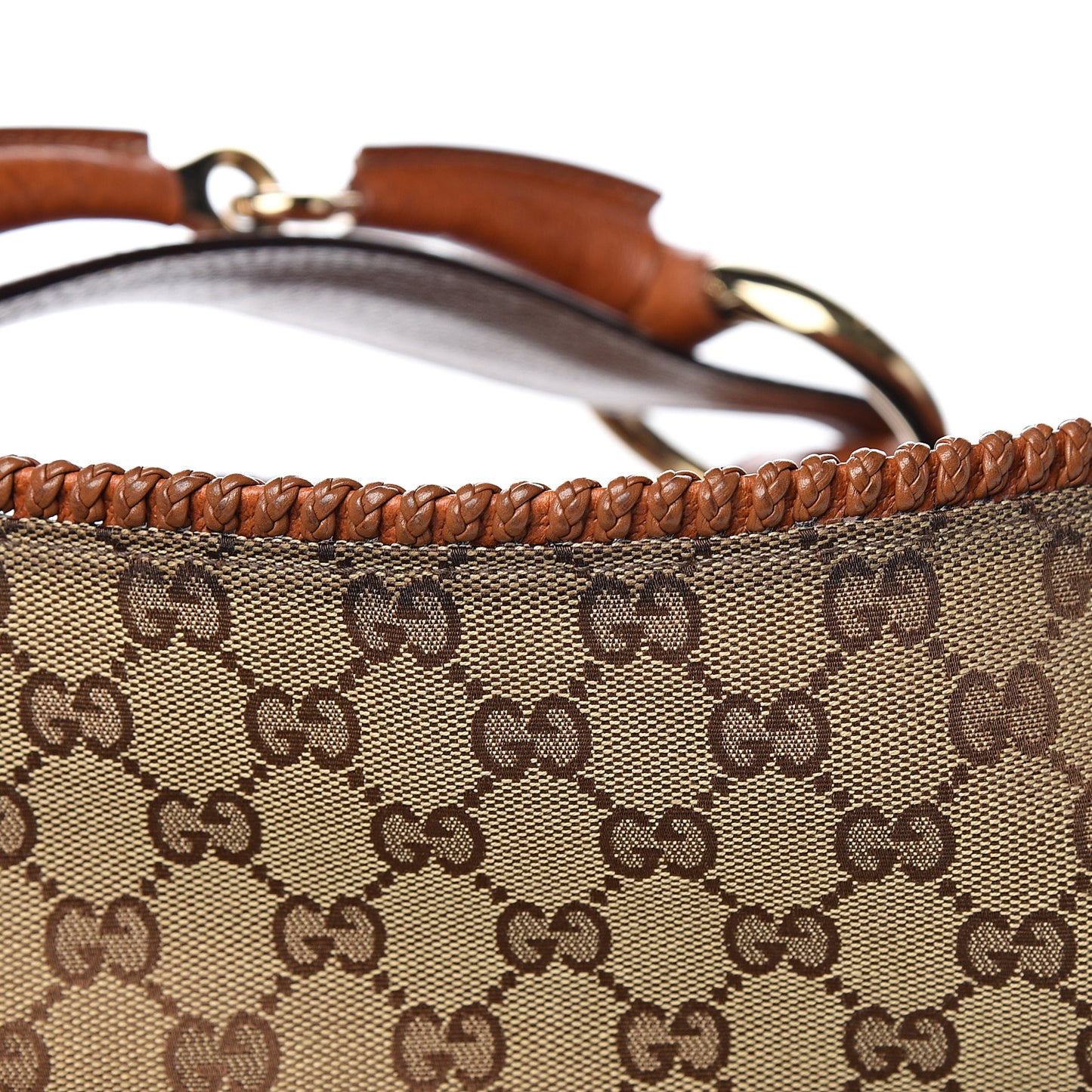 Monogram Large Horsebit Chain Hobo Brown