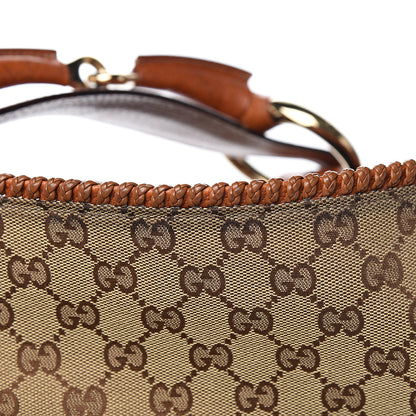 Gucci Monogram Large Horsebit Chain Hobo Brown 12 of 12