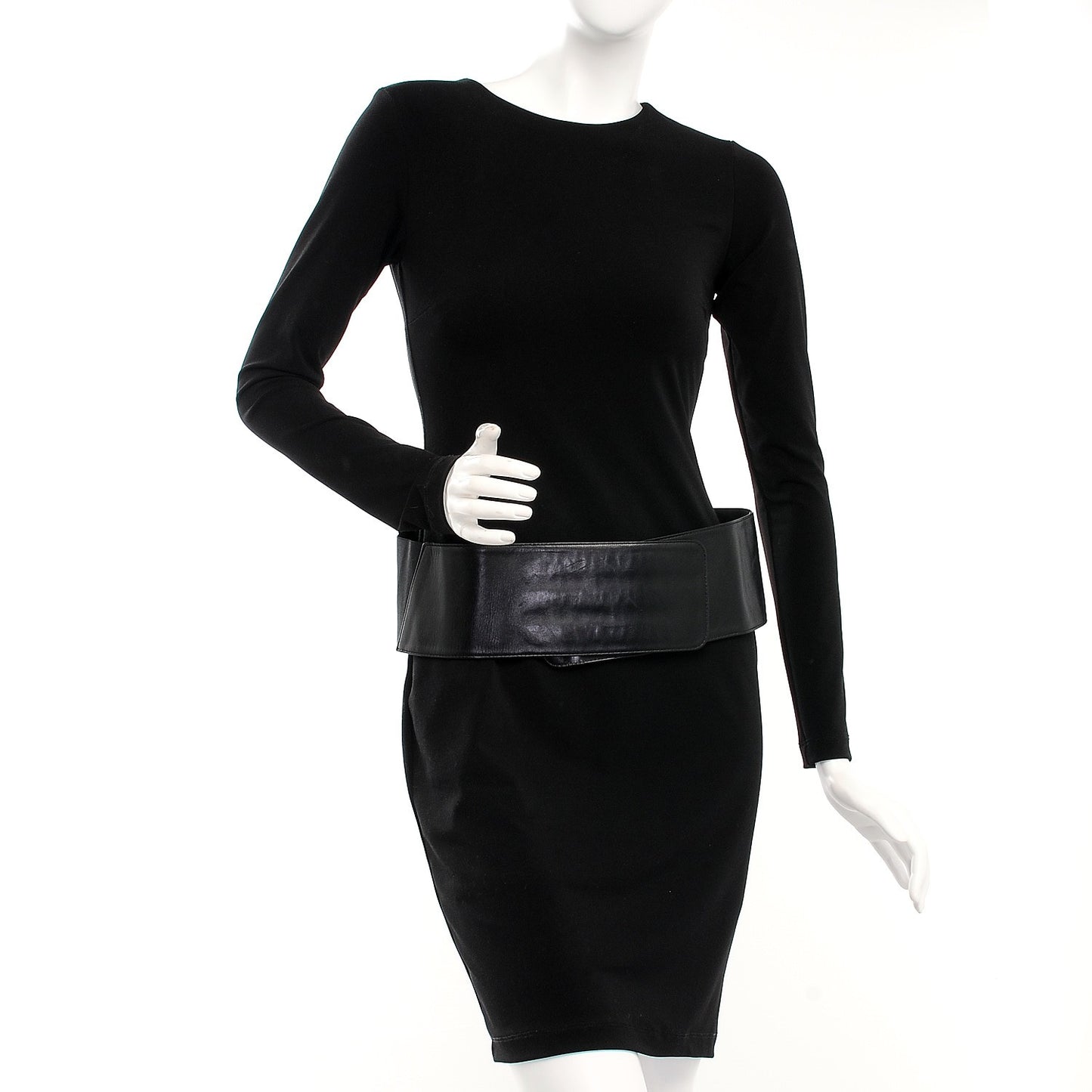 Lambskin Quilted Wide Belt Black M