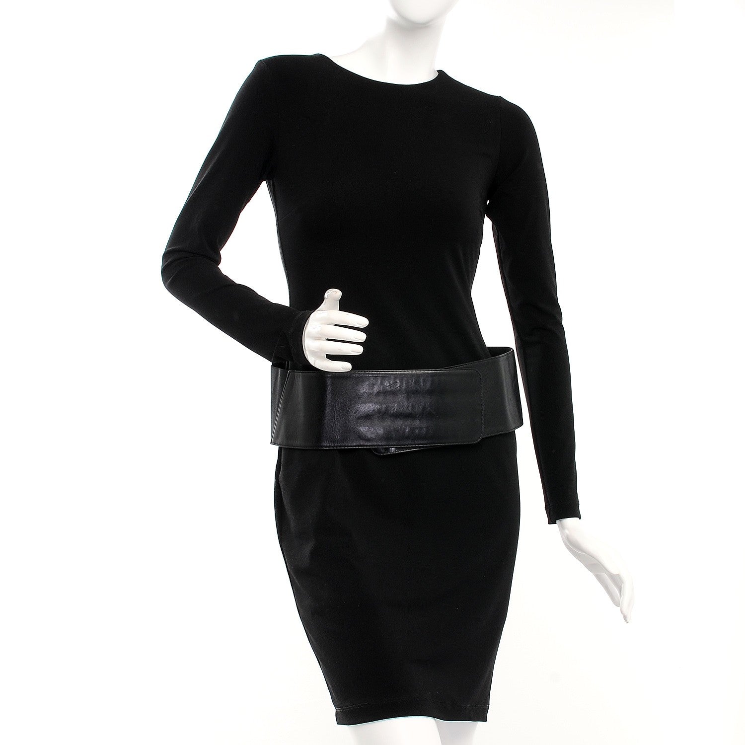 Chanel Lambskin Quilted Wide Belt Black M 2 of 10