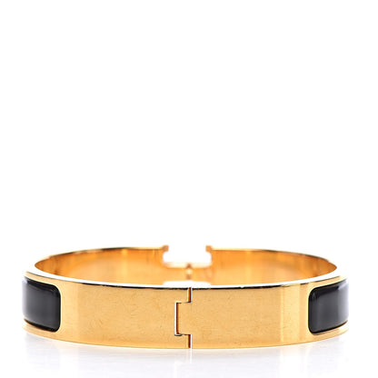 Hermes Enamel Narrow Clic Clac H Bracelet PM Black 3 of 5