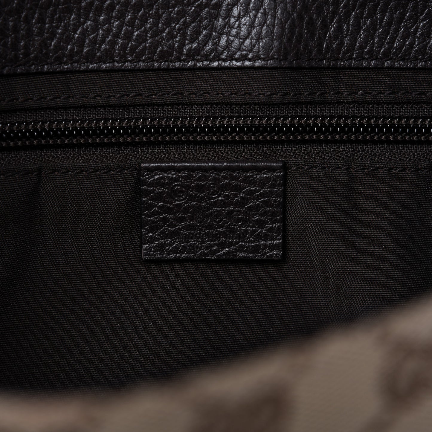 Monogram Flap Messenger Bag Beige Dark Brown
