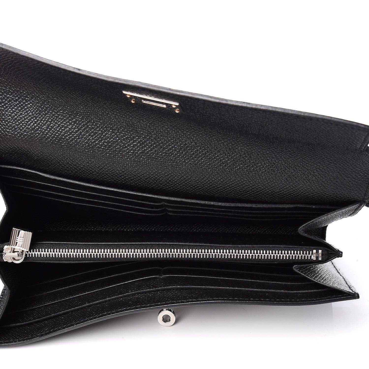 Hermes Epsom Kelly Longue Wallet Black 5 of 9