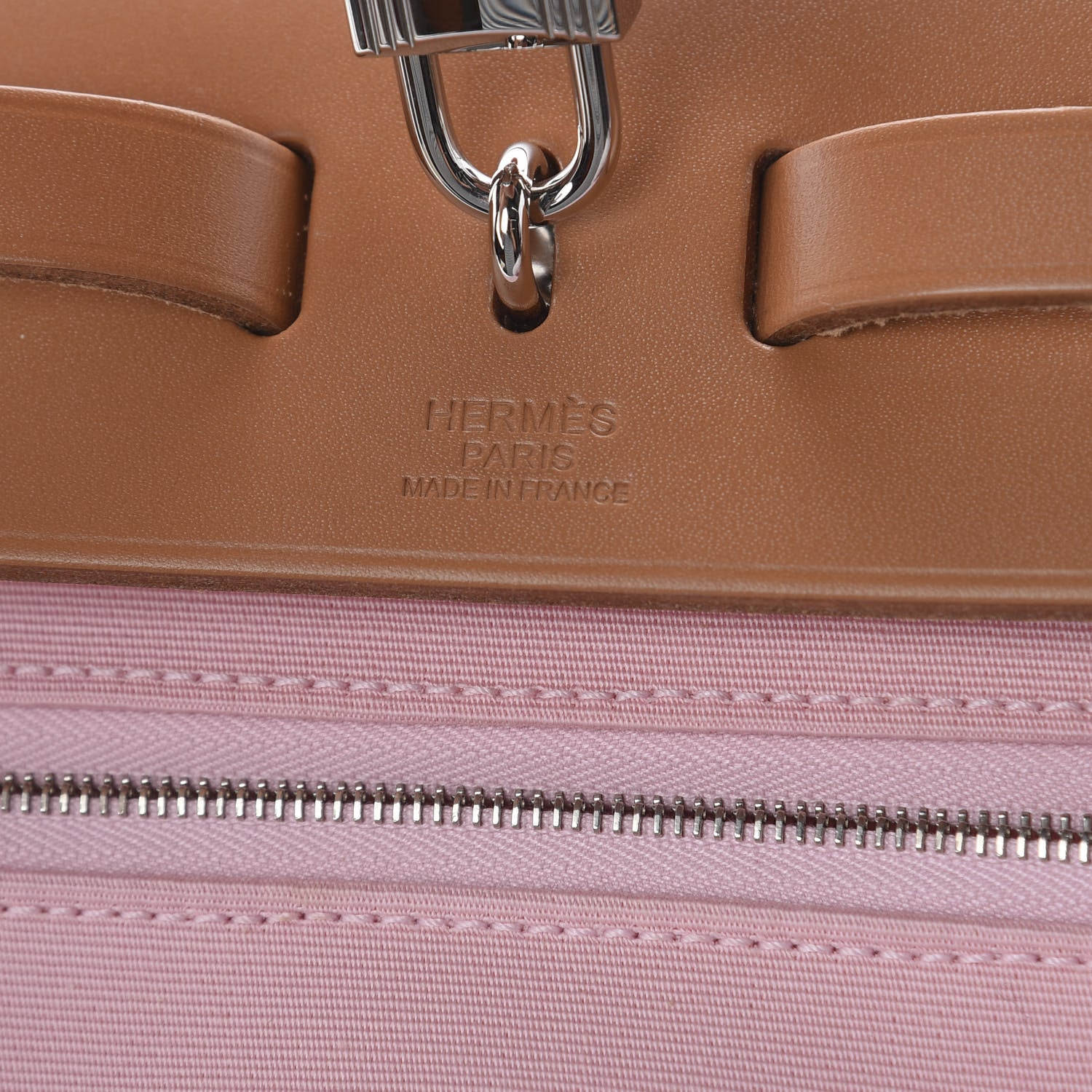Hermes Vache Hunter Toile Herbag Zip 31 PM Rose Sakura 8 of 9