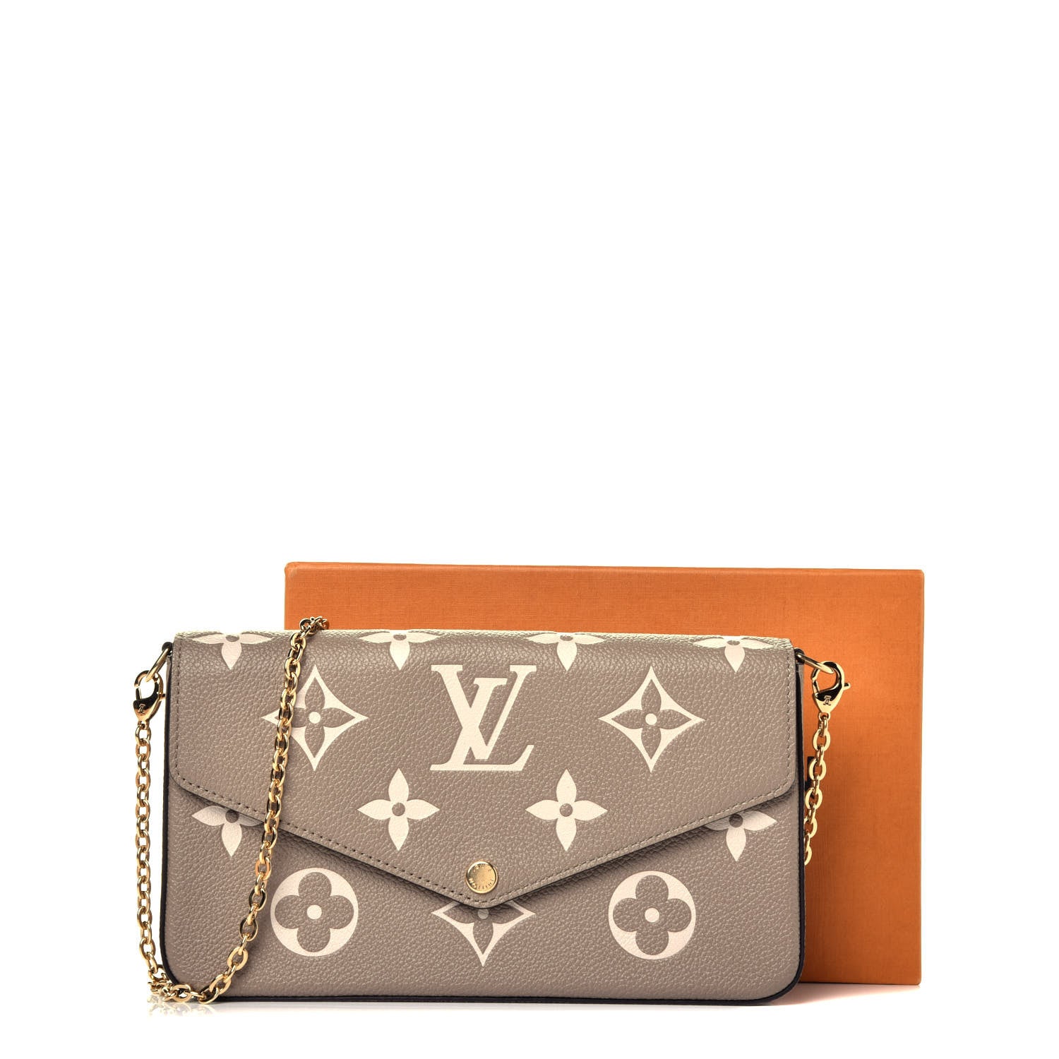 Louis Vuitton Empreinte Monogram Giant Felicie Pochette Tourterelle Creme 21 of 21