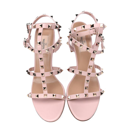 Valentino Garavani Calfskin Rockstud 60mm City Sandals 40 Water Rose 5 of 9