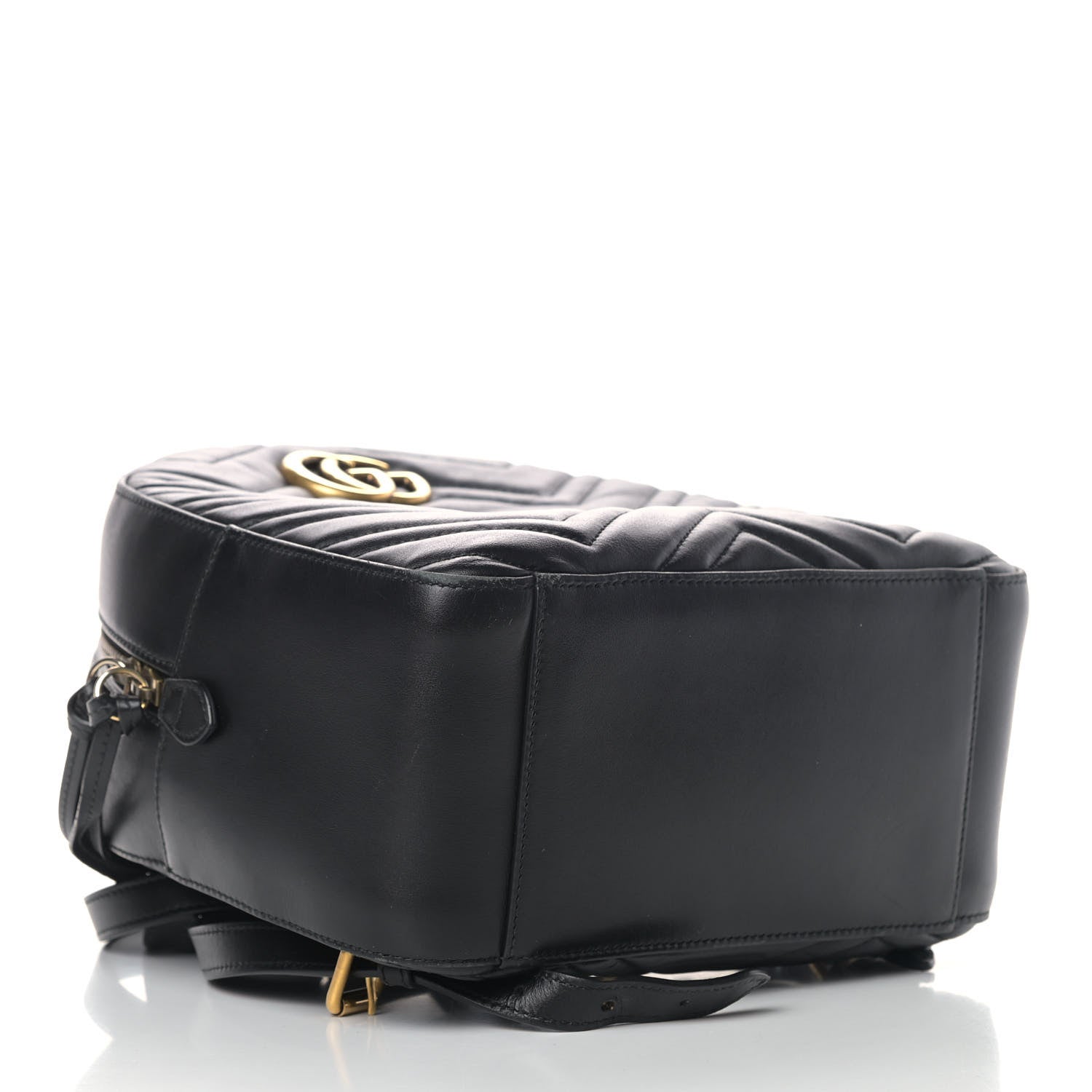 Gucci Calfskin Matelasse GG Marmont Dome Backpack Black 3 of 11