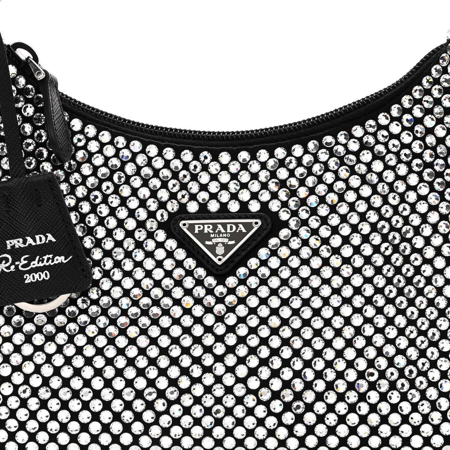 Prada Satin Crystal Mini Re-Edition 2000 Bag Cristal 7 of 10