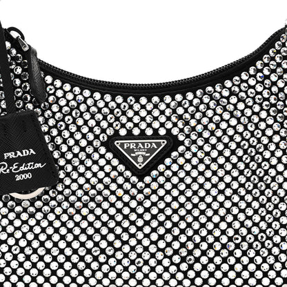 Prada Satin Crystal Mini Re-Edition 2000 Bag Cristal 7 of 10