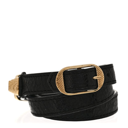 Balenciaga Agneau Giant 12 Gold Hardware Triple Tour Bracelet Black 1 of 8