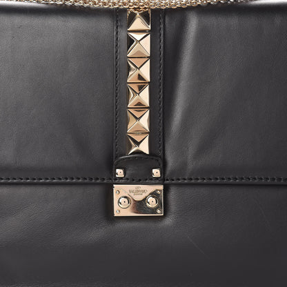Valentino Garavani Vitello Extra Large Glam Lock Rockstud Flap Black 9 of 24
