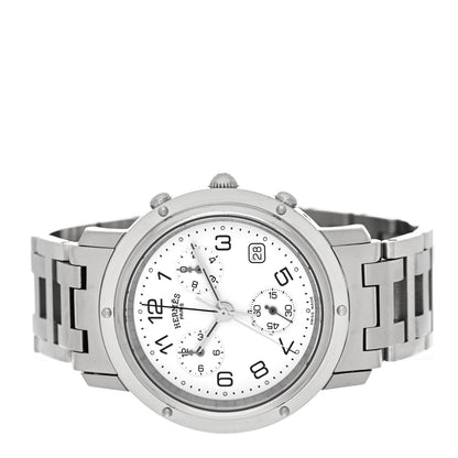 Hermes Stainless Steel 38mm Clipper Chronograph Quartz Watch 2 of 5