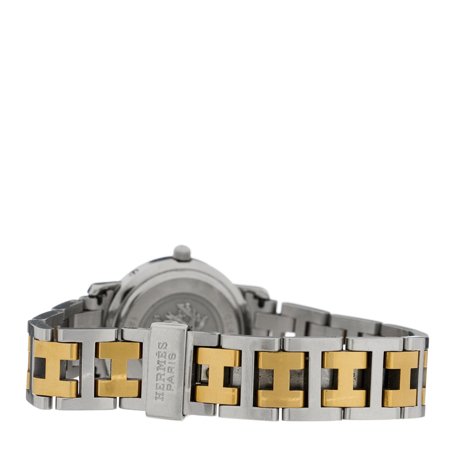 Hermes Stainless Steel 24mm Clipper Quartz Watch Gold 3 of 4